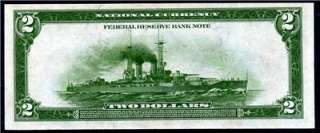 HGR 1918 $2 FRBN Battleship Near UNCIRCULATED  