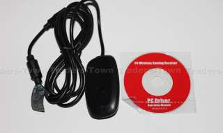 PC Wireless Controller Gaming Receiver for Xbox 360 USB Black  