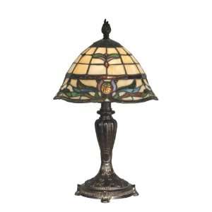   Tiffany TT10087 Tiffany Table Lamp, Fieldstone and Art Glass Shade