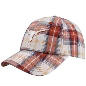  Top of the World Texas Longhorns Focal Orange Plaid Slouch Hat 