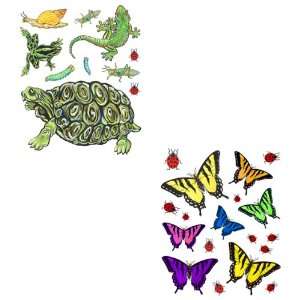   Transfers and 10 Turtle, Frog, Garden Critters Wall Transfers Baby