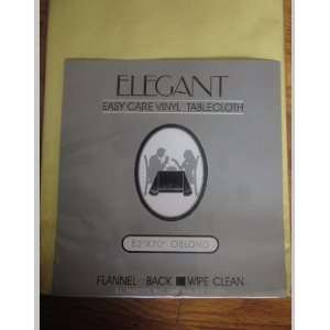  Elegant Easy Care Vinyl Tablecloth 52 X 70 Oblong Flannel 