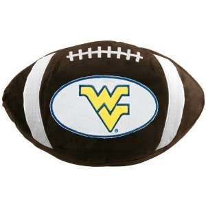 NCAA West Virginia Mountaineers 19 Brown Team Logo Football Pillow