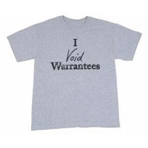  I Void Warranties Humorous T Shirt Size Medium 50/50 