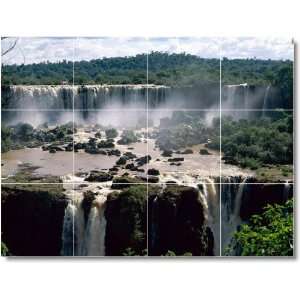  Waterfalls Picture Mural Tile W064  36x48 using (12 