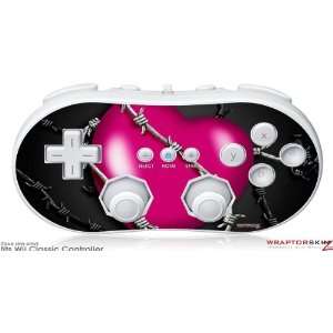  Wii Classic Controller Skin   Barbwire Heart Hot Pink by 