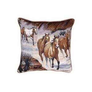  Coming Through the Canyon Wild Horses Accent Throw Pillow 