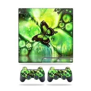   Sony Playstation 3 PS3 Slim Skins + 2 Controller Skins Sticker